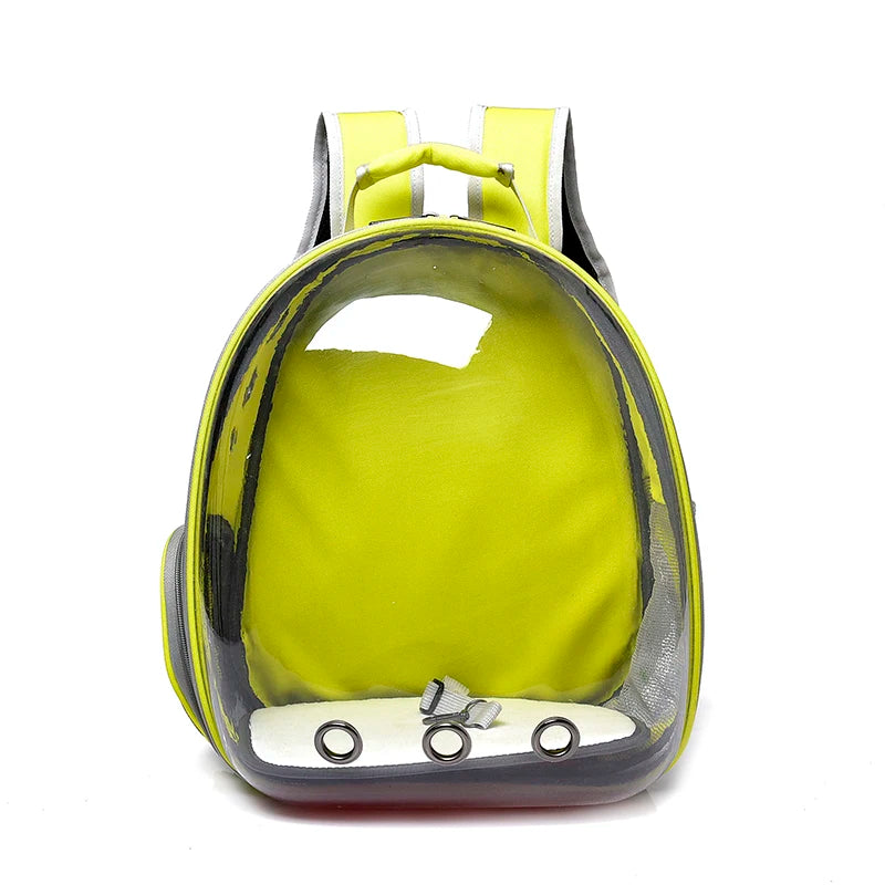 Transparent Pet Backpack Carrier - Breathable Space Capsule Design for Cats and Small Dogs