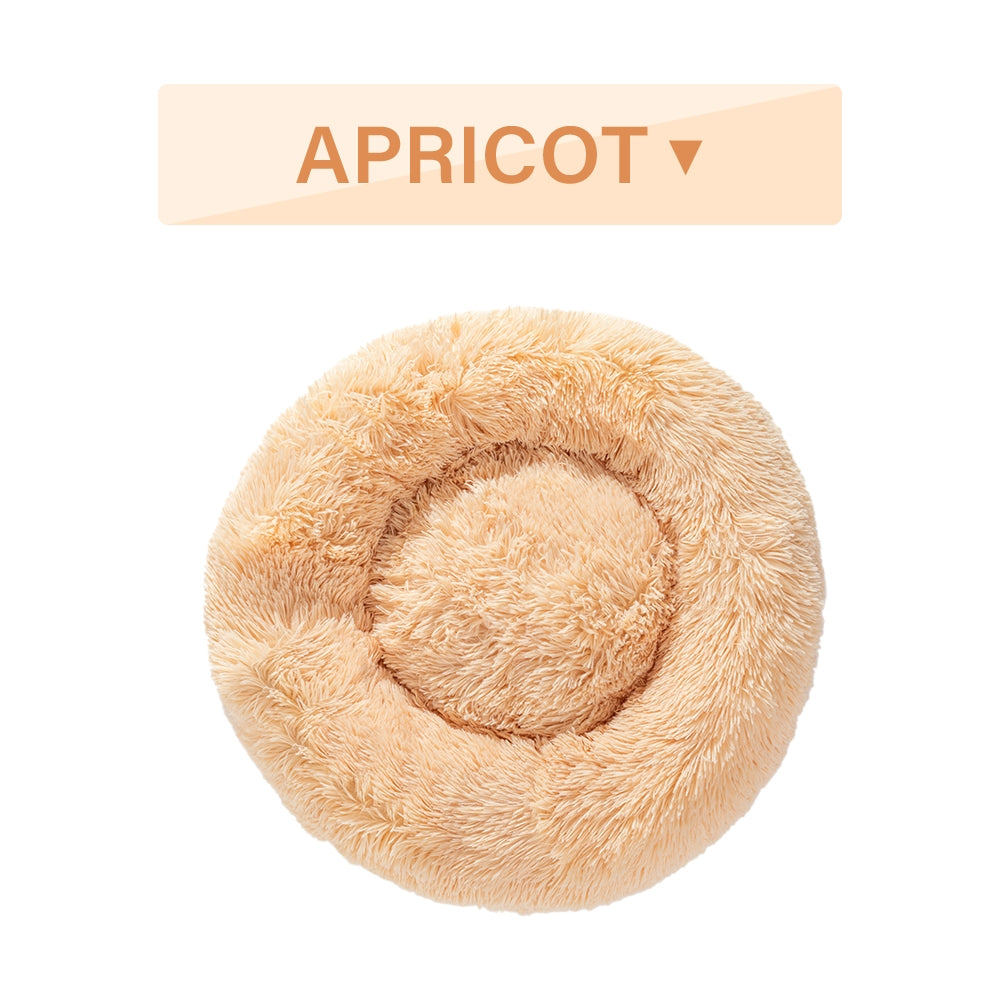 Premium Plush Donut Dog Bed - Warm, Soft, and Washable Pet Cushion for Dogs and Cats - Available in Small and Large Sizes