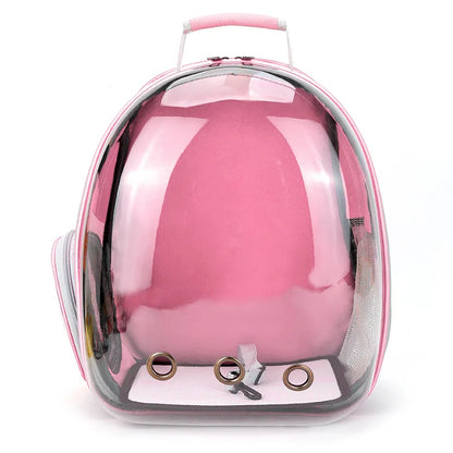 Transparent Pet Backpack Carrier - Breathable Space Capsule Design for Cats and Small Dogs
