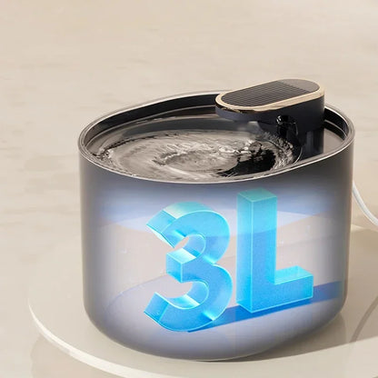 3L Automatic Pet Drinking Fountain with USB for Cats and Dogs - Electric Silent Water Feeder with Filtration System