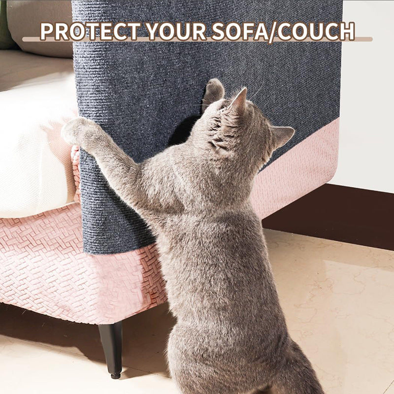 Self-Adhesive Carpet Cat Scratch Board for Wall Protection - DIY Solution for Safeguarding Sofas and Sharpening Paws - Trimmable Pet Product