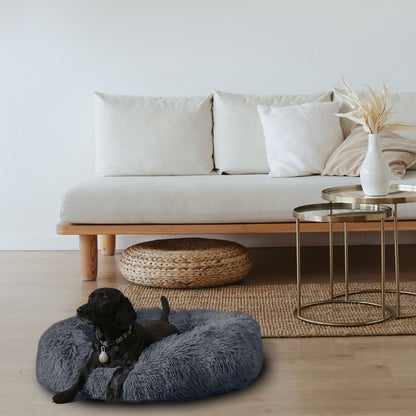 Premium Plush Donut Dog Bed - Warm, Soft, and Washable Pet Cushion for Dogs and Cats - Available in Small and Large Sizes