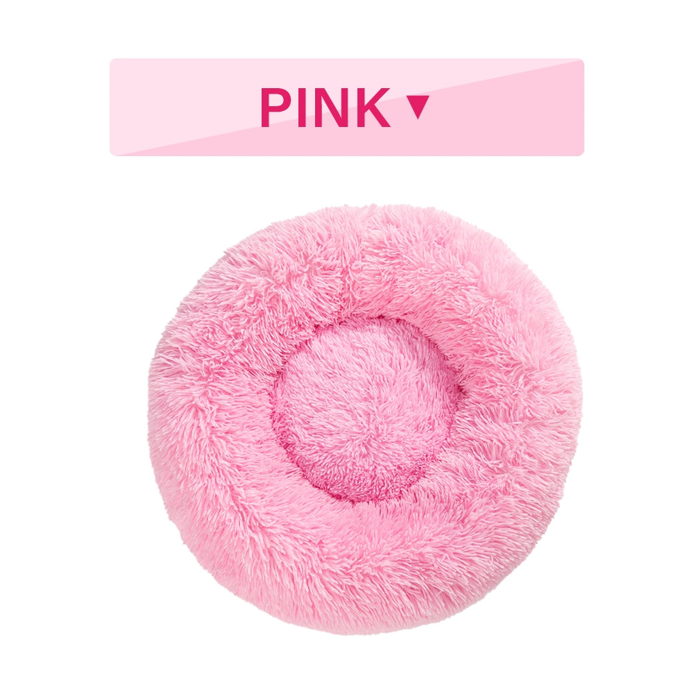 Premium Plush Donut Dog Bed - Warm, Soft, and Washable Pet Cushion for Dogs and Cats - Available in Small and Large Sizes