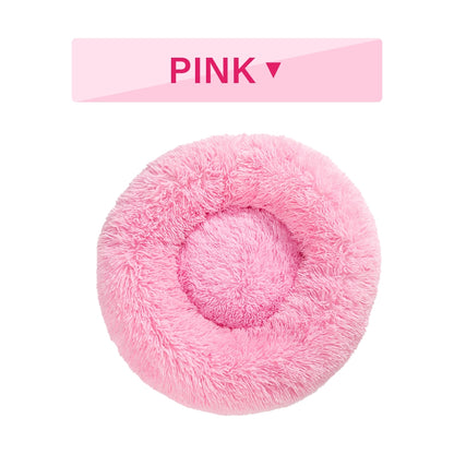 Premium Plush Donut Dog Bed - Warm, Soft, and Washable Pet Cushion for Dogs and Cats - Available in Small and Large Sizes