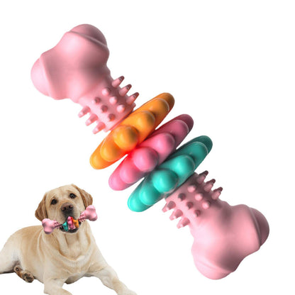 Indestructible TPR Dog Bone Chew Toy for Teeth Cleaning and Teething - Durable and Bite Resistant Pet Product