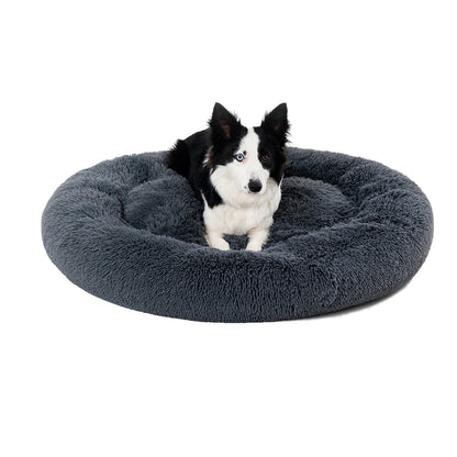 Premium Plush Donut Dog Bed - Warm, Soft, and Washable Pet Cushion for Dogs and Cats - Available in Small and Large Sizes