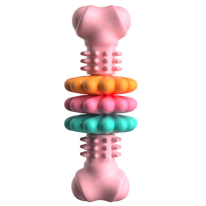 Indestructible TPR Dog Bone Chew Toy for Teeth Cleaning and Teething - Durable and Bite Resistant Pet Product