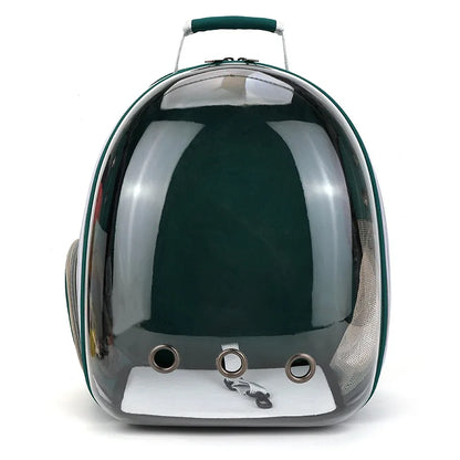 Transparent Pet Backpack Carrier - Breathable Space Capsule Design for Cats and Small Dogs