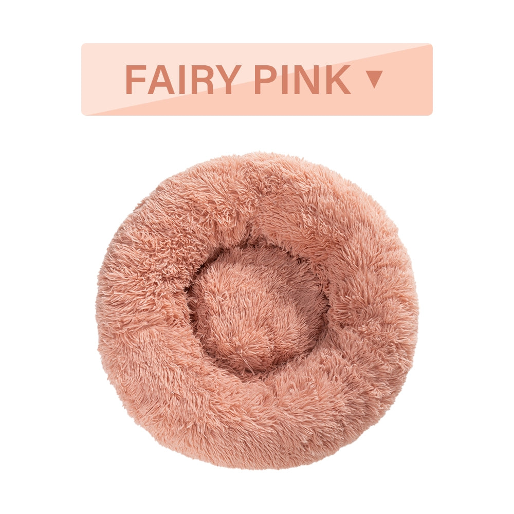 Premium Plush Donut Dog Bed - Warm, Soft, and Washable Pet Cushion for Dogs and Cats - Available in Small and Large Sizes