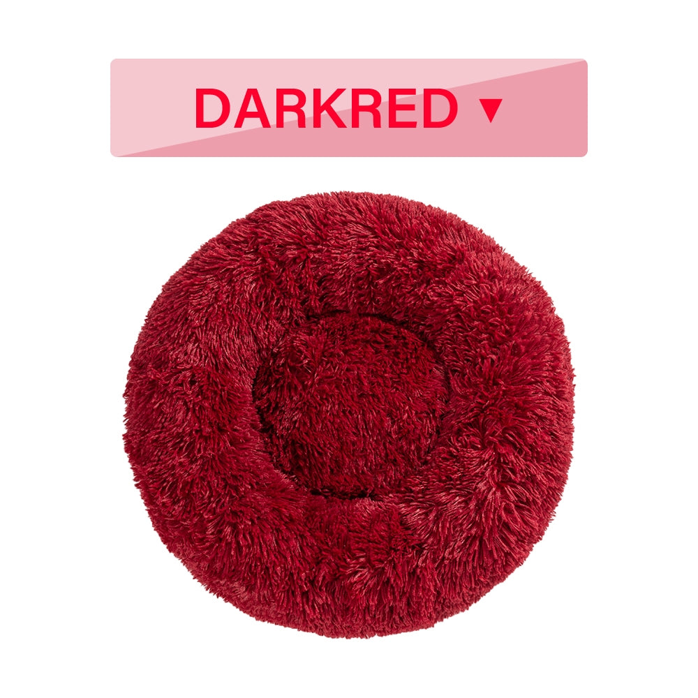 Premium Plush Donut Dog Bed - Warm, Soft, and Washable Pet Cushion for Dogs and Cats - Available in Small and Large Sizes