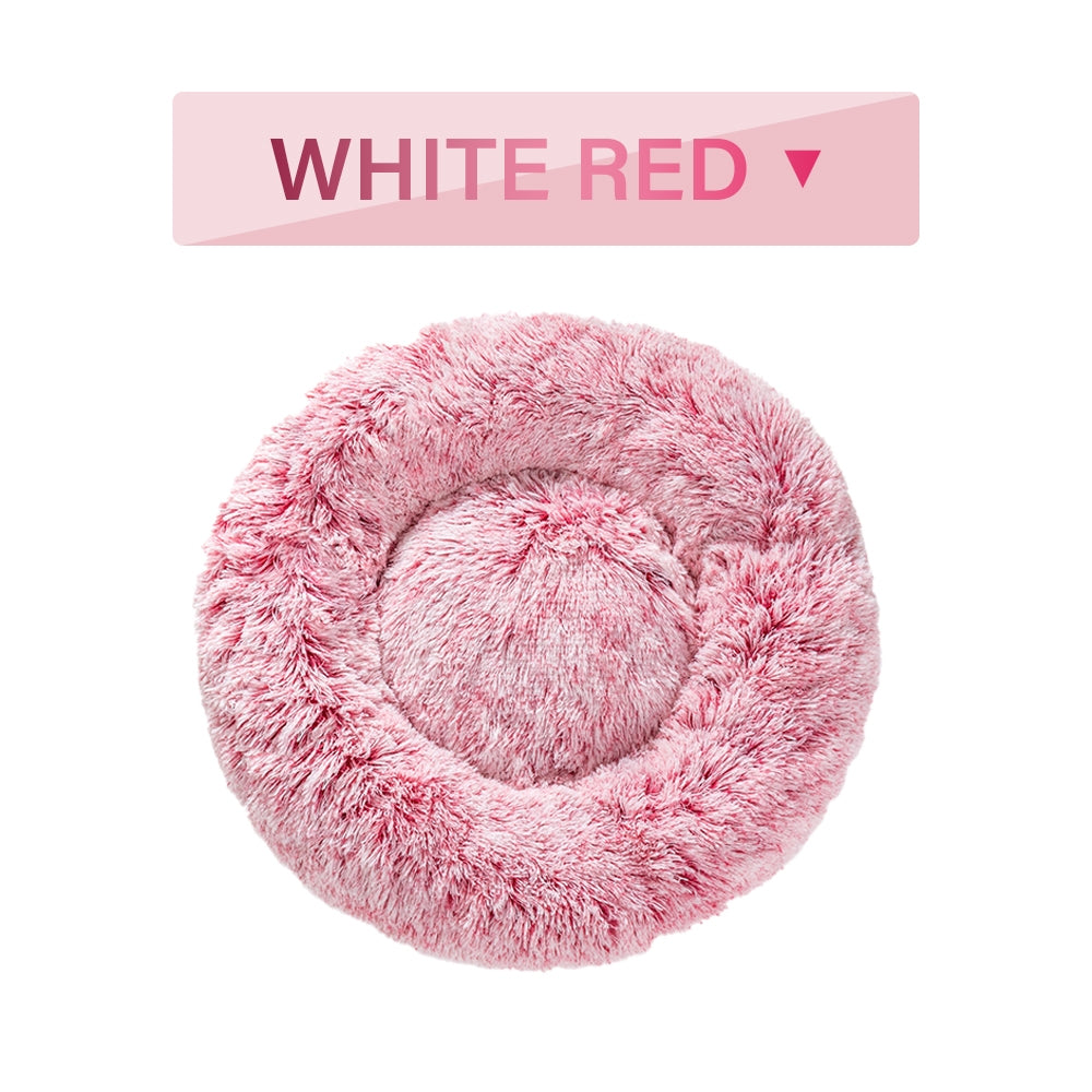 Premium Plush Donut Dog Bed - Warm, Soft, and Washable Pet Cushion for Dogs and Cats - Available in Small and Large Sizes