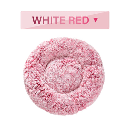 Premium Plush Donut Dog Bed - Warm, Soft, and Washable Pet Cushion for Dogs and Cats - Available in Small and Large Sizes