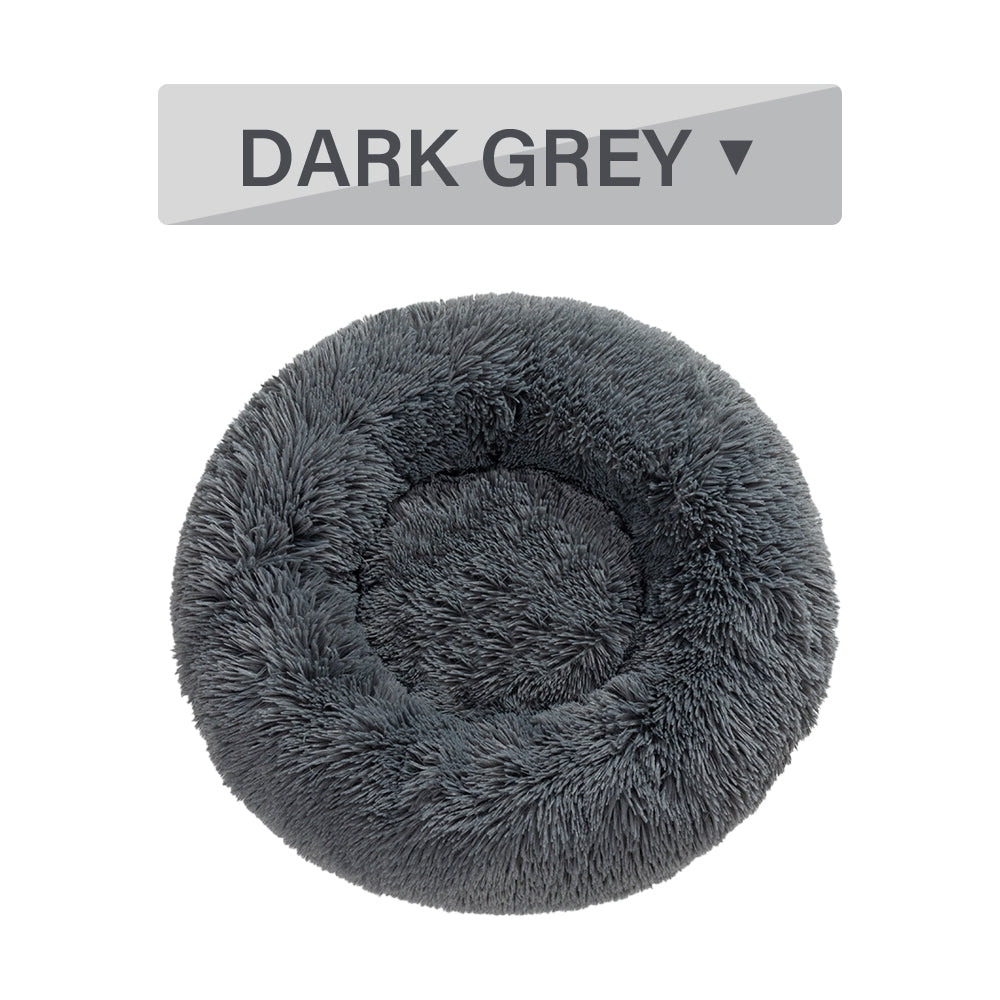 Premium Plush Donut Dog Bed - Warm, Soft, and Washable Pet Cushion for Dogs and Cats - Available in Small and Large Sizes