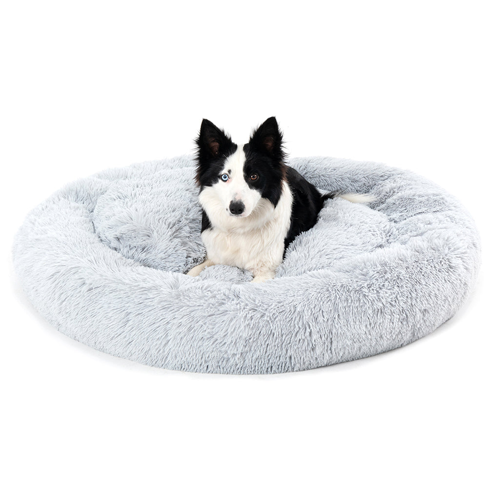 Premium Plush Donut Dog Bed - Warm, Soft, and Washable Pet Cushion for Dogs and Cats - Available in Small and Large Sizes
