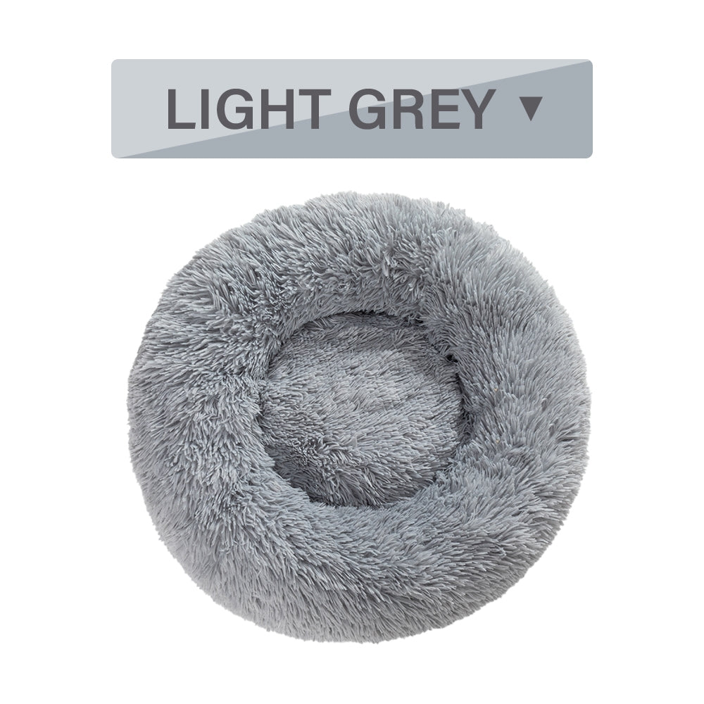 Premium Plush Donut Dog Bed - Warm, Soft, and Washable Pet Cushion for Dogs and Cats - Available in Small and Large Sizes