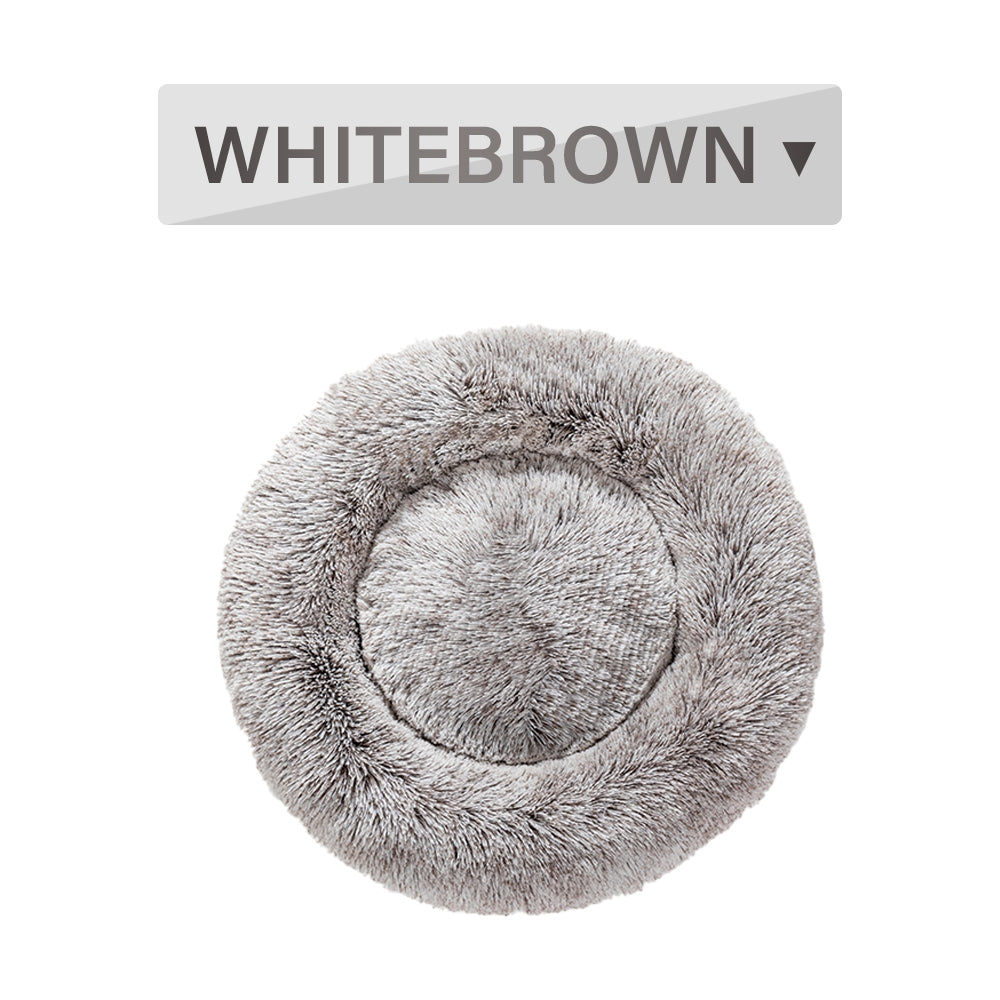 Premium Plush Donut Dog Bed - Warm, Soft, and Washable Pet Cushion for Dogs and Cats - Available in Small and Large Sizes