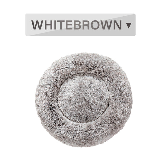 Premium Plush Donut Dog Bed - Warm, Soft, and Washable Pet Cushion for Dogs and Cats - Available in Small and Large Sizes