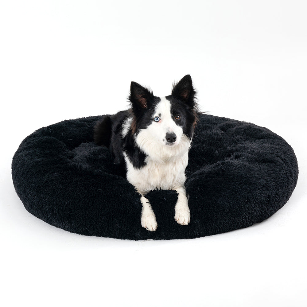 Premium Plush Donut Dog Bed - Warm, Soft, and Washable Pet Cushion for Dogs and Cats - Available in Small and Large Sizes