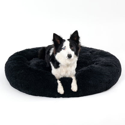 Premium Plush Donut Dog Bed - Warm, Soft, and Washable Pet Cushion for Dogs and Cats - Available in Small and Large Sizes