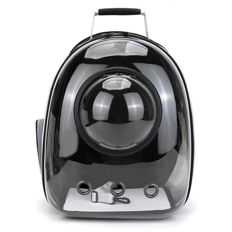 Transparent Pet Backpack Carrier - Breathable Space Capsule Design for Cats and Small Dogs
