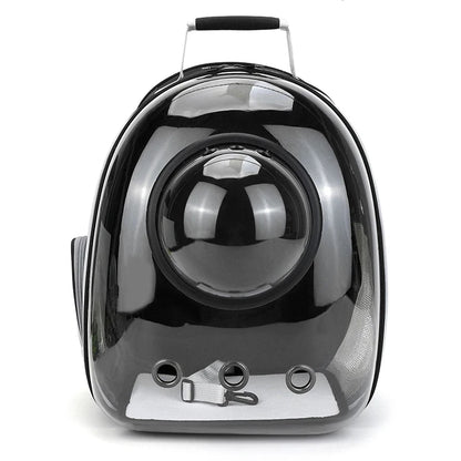 Transparent Pet Backpack Carrier - Breathable Space Capsule Design for Cats and Small Dogs