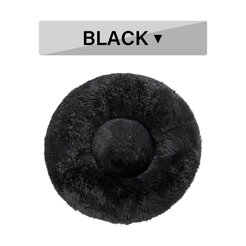 Premium Plush Donut Dog Bed - Warm, Soft, and Washable Pet Cushion for Dogs and Cats - Available in Small and Large Sizes