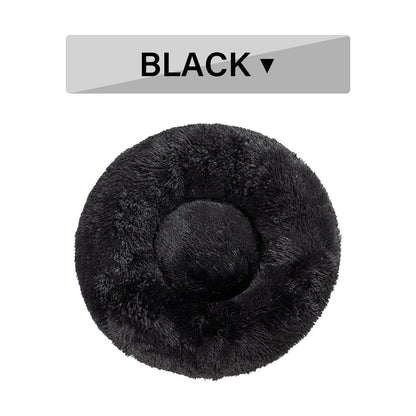 Premium Plush Donut Dog Bed - Warm, Soft, and Washable Pet Cushion for Dogs and Cats - Available in Small and Large Sizes