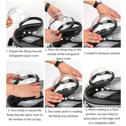 Transparent Pet Backpack Carrier - Breathable Space Capsule Design for Cats and Small Dogs