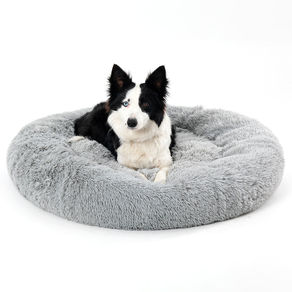 Premium Plush Donut Dog Bed - Warm, Soft, and Washable Pet Cushion for Dogs and Cats - Available in Small and Large Sizes