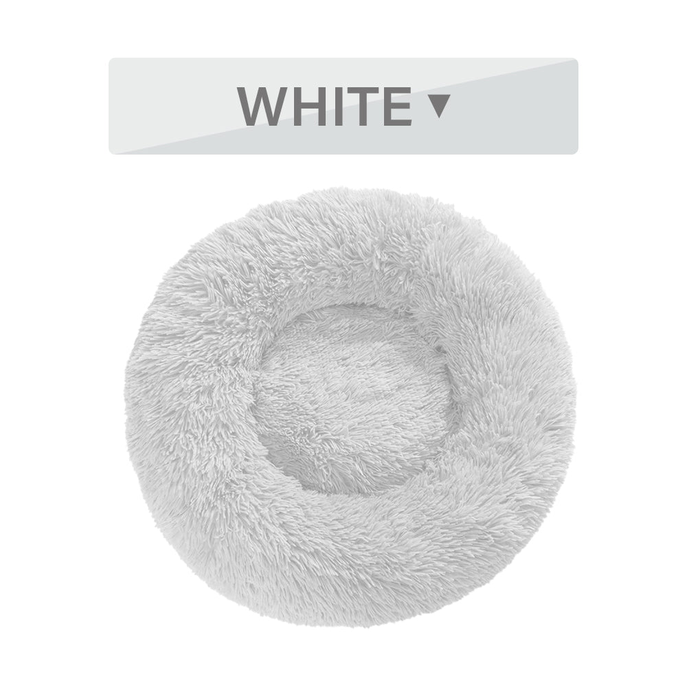 Premium Plush Donut Dog Bed - Warm, Soft, and Washable Pet Cushion for Dogs and Cats - Available in Small and Large Sizes