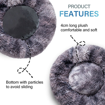 Premium Plush Donut Dog Bed - Warm, Soft, and Washable Pet Cushion for Dogs and Cats - Available in Small and Large Sizes