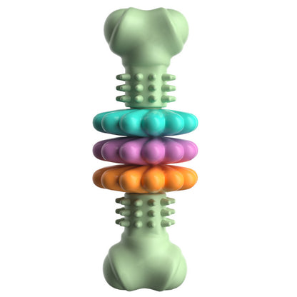 Indestructible TPR Dog Bone Chew Toy for Teeth Cleaning and Teething - Durable and Bite Resistant Pet Product