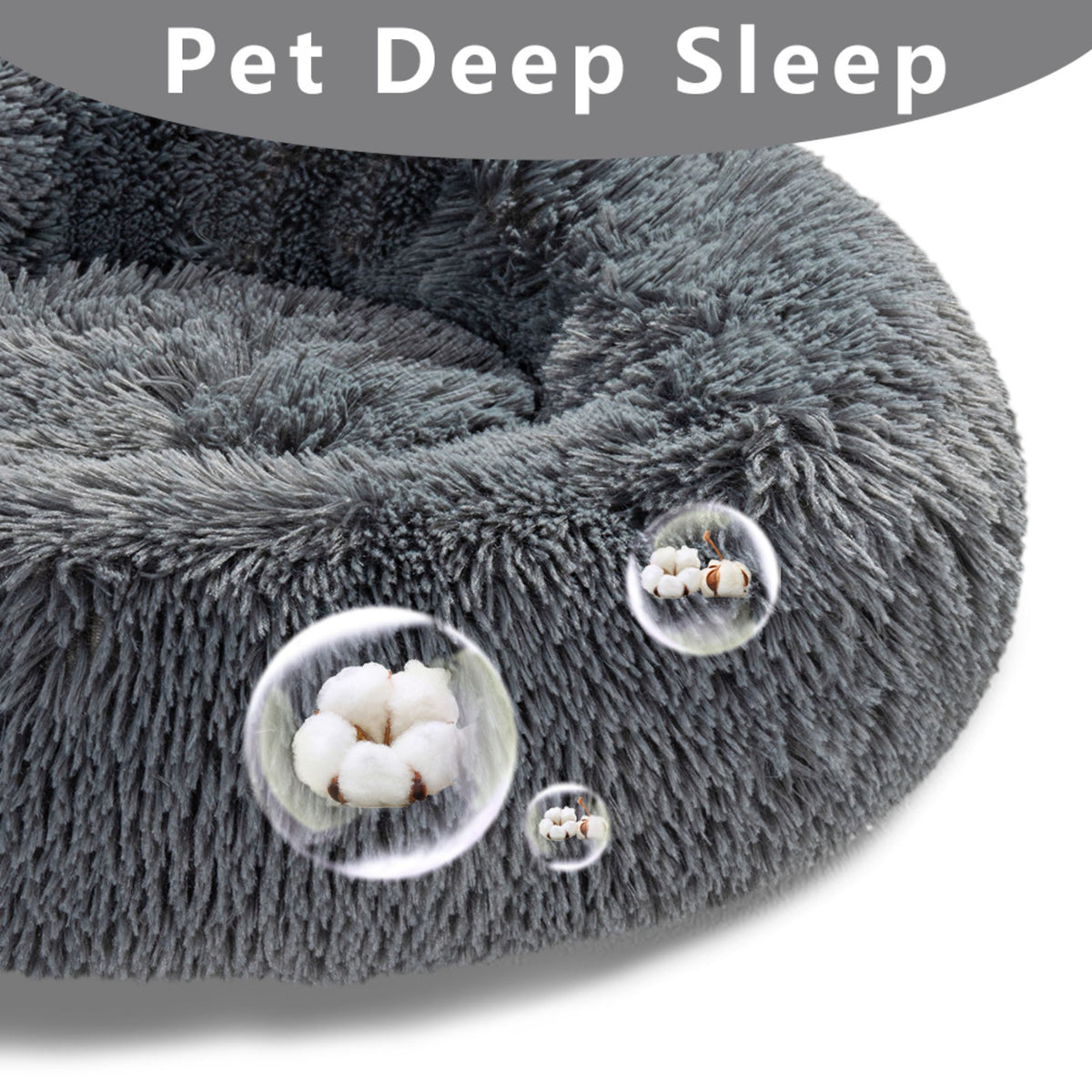 Premium Plush Donut Dog Bed - Warm, Soft, and Washable Pet Cushion for Dogs and Cats - Available in Small and Large Sizes