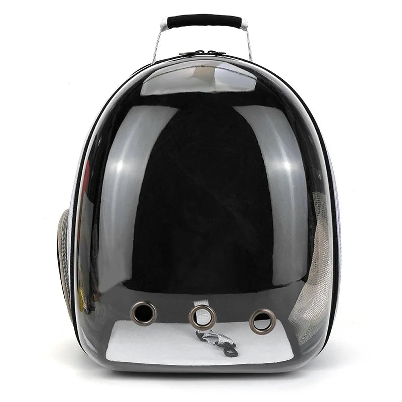 Transparent Pet Backpack Carrier - Breathable Space Capsule Design for Cats and Small Dogs