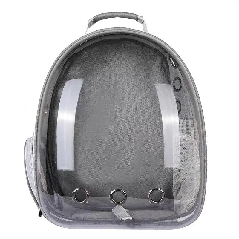 Transparent Pet Backpack Carrier - Breathable Space Capsule Design for Cats and Small Dogs