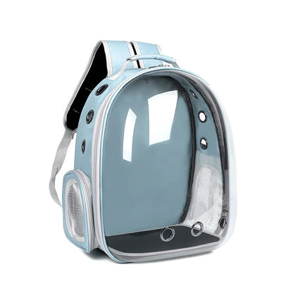 Transparent Pet Backpack Carrier - Breathable Space Capsule Design for Cats and Small Dogs