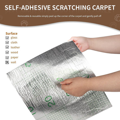 Self-Adhesive Carpet Cat Scratch Board for Wall Protection - DIY Solution for Safeguarding Sofas and Sharpening Paws - Trimmable Pet Product
