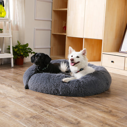 Premium Plush Donut Dog Bed - Warm, Soft, and Washable Pet Cushion for Dogs and Cats - Available in Small and Large Sizes