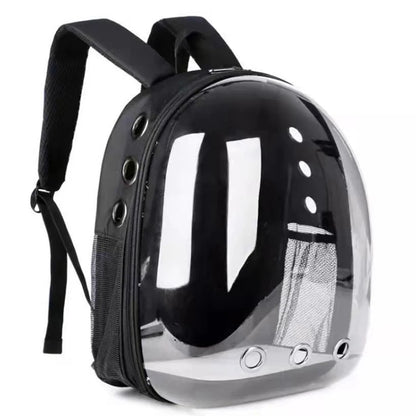 Transparent Pet Backpack Carrier - Breathable Space Capsule Design for Cats and Small Dogs