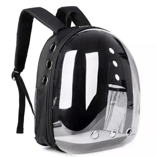 Transparent Pet Backpack Carrier - Breathable Space Capsule Design for Cats and Small Dogs