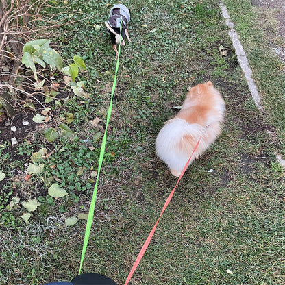 Retractable Reflective Dog Leash for Small Breeds with 360-Degree Swivel and Integrated Lights