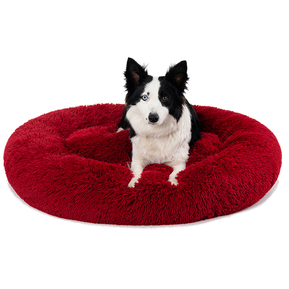 Premium Plush Donut Dog Bed - Warm, Soft, and Washable Pet Cushion for Dogs and Cats - Available in Small and Large Sizes