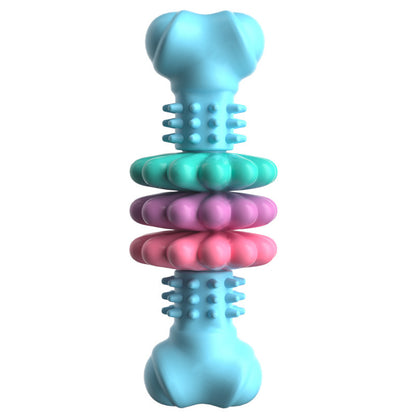 Indestructible TPR Dog Bone Chew Toy for Teeth Cleaning and Teething - Durable and Bite Resistant Pet Product