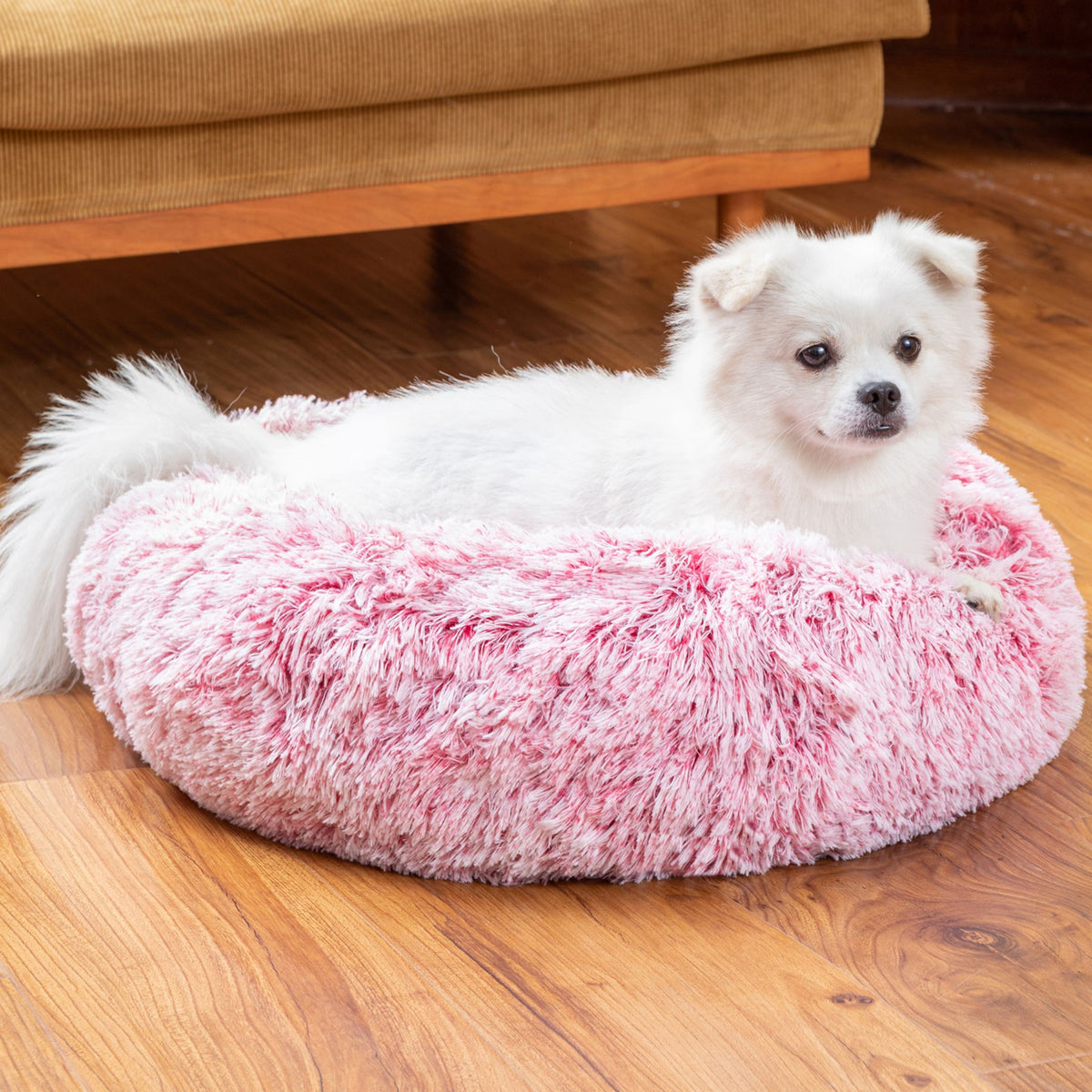 Premium Plush Donut Dog Bed - Warm, Soft, and Washable Pet Cushion for Dogs and Cats - Available in Small and Large Sizes
